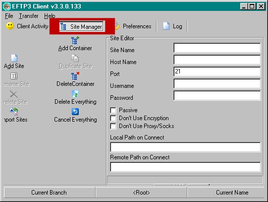 Eftp Site Manager